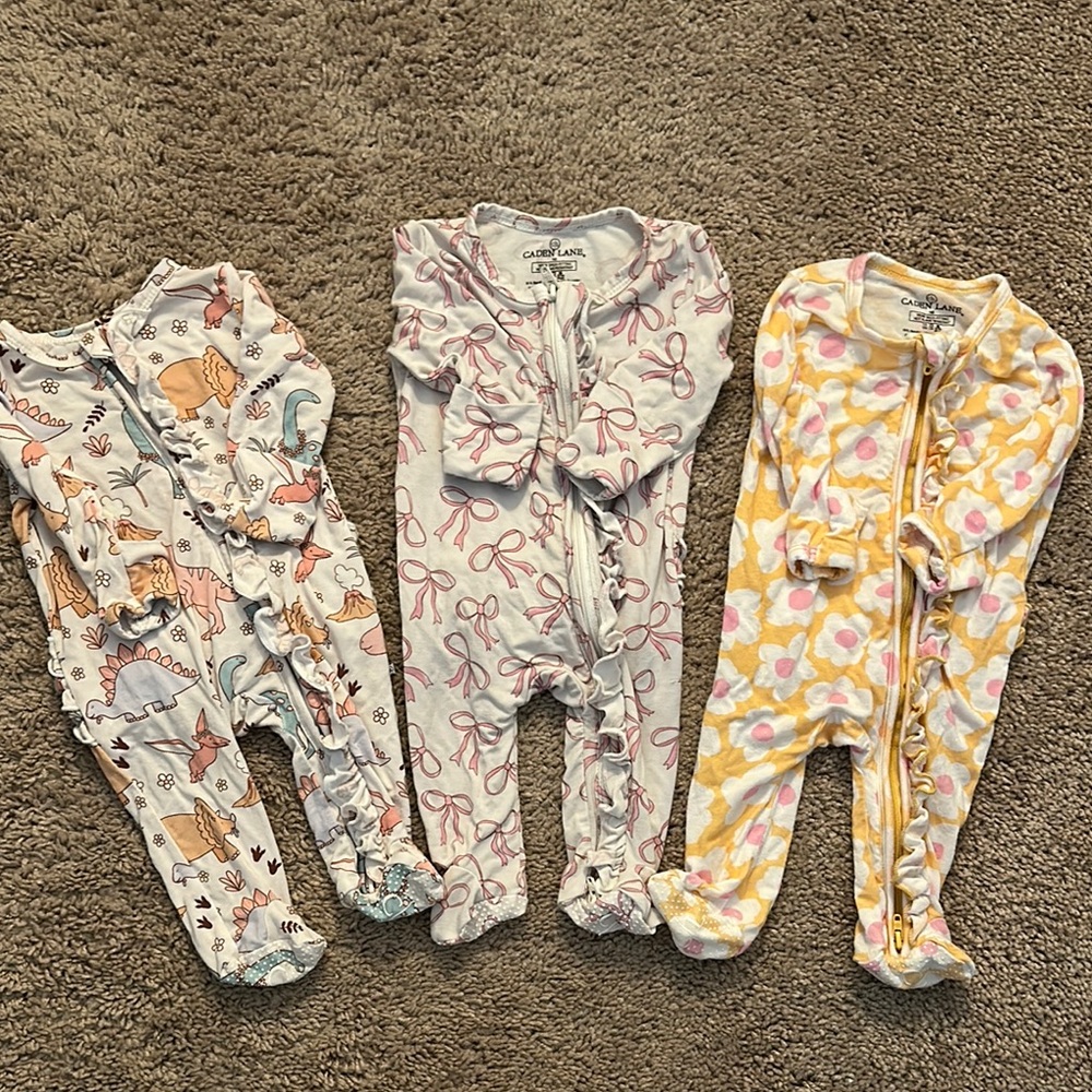 Caden Lane Baby One Piece Footie Pajamas - Multicolor